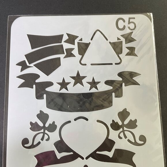 Reusable Art Planner Stencil Boarders Banners u Mixed Media Supplies - Picture 2 of 3